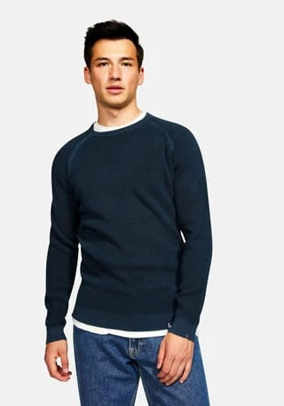 COLOURS & SONS Pullover Struktur Dunkelblau 2 COLOURS & SONS Pullover Struktur Dunkelblau – Bild 2