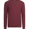 COLOURS & SONS Pullover Mock Neck Dunkelrot