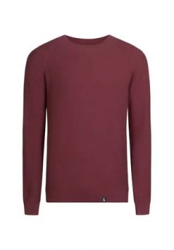 COLOURS & SONS Pullover Mock Neck Dunkelrot