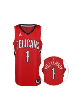 NIKE PERFORMANCE NBA New Orleans Pelicans Zion Swingman Statement Edition 2020 Trikot Herren Rot/ Weiß