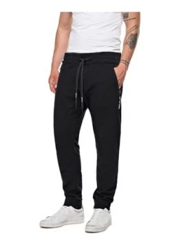 REPLAY Herren Jogginghose - Sweatpants, Loungewear, Baumwolle, Logo Schwarz -Jacke Hose Verkäufe unnamed file 1217