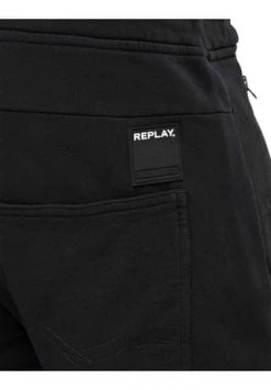 REPLAY Herren Jogginghose - Sweatpants, Loungewear, Baumwolle, Logo Schwarz -Jacke Hose Verkäufe unnamed file 1220