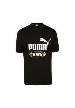 PUMA® King Logo Tee T-Shirt Herren Schwarz/ Weiß