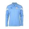 PUMA® Manchester City 1/4 Zip Trainingssweat Herren Hellblau/ Weiß