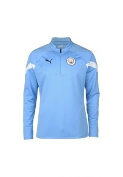 PUMA® Manchester City 1/4 Zip Trainingssweat Herren Hellblau/ Weiß