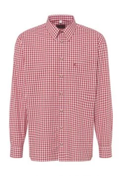 Orbis Trachtenhemd, Kariert, Slim-Fit, Für Herren 38 HOCH ROT
