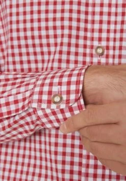 Orbis Trachtenhemd, Kariert, Slim-Fit, Für Herren 38 HOCH ROT -Jacke Hose Verkäufe unnamed file 1642