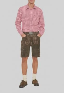 Orbis Trachtenhemd, Kariert, Slim-Fit, Für Herren 38 HOCH ROT -Jacke Hose Verkäufe unnamed file 1643