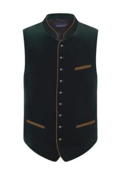 STOCKERPOINT Trachtenweste, Verzierter Stehkragen, Für Herren TANNE