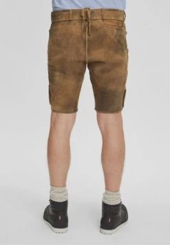 Alpenfeeling Trachtenlederhose "Konrad", Stickerei, Gürtel, Für Herren ZIRBE -Jacke Hose Verkäufe unnamed file 1668
