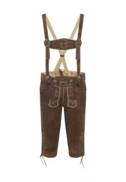 Alpenfeeling Trachten-Lederhose, Träger, Für Herren HOPFEN ANTIK
