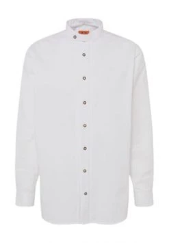 Alpenfeeling Trachtenhemd, Stehkragen, Biese, Für Herren WEISS