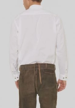 Alpenfeeling Trachtenhemd, Stehkragen, Biese, Für Herren WEISS -Jacke Hose Verkäufe unnamed file 1927