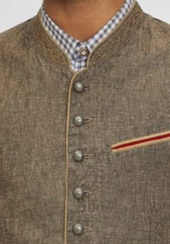 Alpenfeeling Trachtenweste, Stickereien, Stehkragen, Für Herren BRAUN -Jacke Hose Verkäufe unnamed file 1931