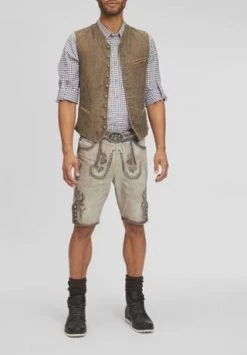 Alpenfeeling Trachtenweste, Stickereien, Stehkragen, Für Herren BRAUN -Jacke Hose Verkäufe unnamed file 1932