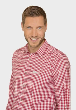 STOCKERPOINT Trachtenhemd, Baumwolle, Für Herren ROT 2 STOCKERPOINT Trachtenhemd, Baumwolle, Für Herren ROT – Bild 2