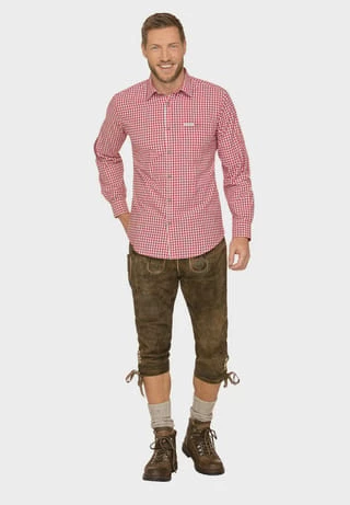 STOCKERPOINT Trachtenhemd, Baumwolle, Für Herren ROT 3 STOCKERPOINT Trachtenhemd, Baumwolle, Für Herren ROT – Bild 3