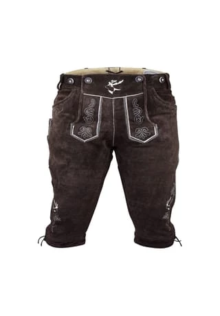 Edelnice Trachtenlederhose Kniebundhose Hirsch Dunkelbraun 1 Edelnice Trachtenlederhose Kniebundhose Hirsch Dunkelbraun