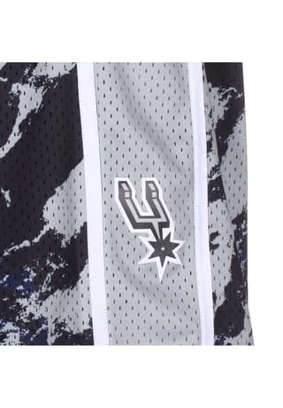 Mitchell & Ness San Antonio Spurs Team Marble Swingman Shorts Herren Schwarz/ Grau 3 Mitchell & Ness San Antonio Spurs Team Marble Swingman Shorts Herren Schwarz/ Grau – Bild 3