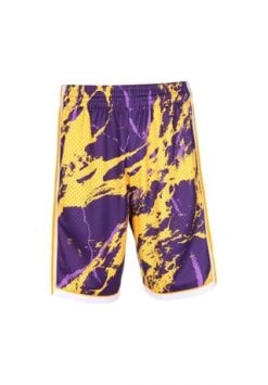 Mitchell & Ness Los Angeles Lakers Team Marble Swingman Shorts Herren Gelb/ Lila