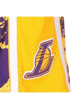 Mitchell & Ness Los Angeles Lakers Team Marble Swingman Shorts Herren Gelb/ Lila -Jacke Hose Verkäufe unnamed file 256