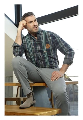 Charles Colby Tiefbundhose BARON ISAK Grau 6 Charles Colby Tiefbundhose BARON ISAK Grau – Bild 6