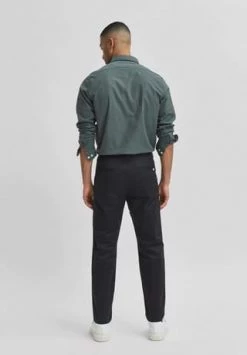 SELECTED Chinohose, Slim-Fit, Baumwollstretch, Für Herren 179099 BLACK -Jacke Hose Verkäufe unnamed file 725