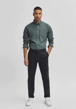 SELECTED Chinohose, Slim-Fit, Baumwollstretch, Für Herren 179099 BLACK -Jacke Hose Verkäufe unnamed file 726