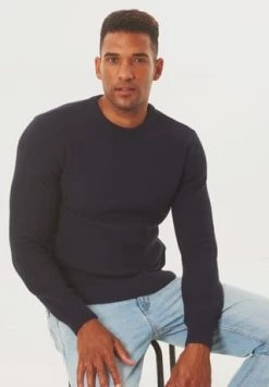 ESPRIT Pullover, Baumwolle, Rundhals, Uni, Für Herren Navy -Jacke Hose Verkäufe unnamed file 812