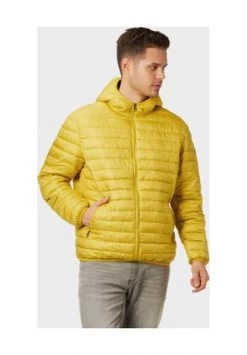 GLOBETROTTER Steppjacke, Uni, Kapuze, Reißverschluss, Eingrifftaschen, Für Herren 25362-LEMON