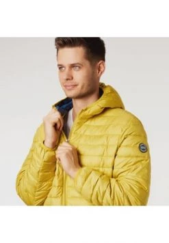 GLOBETROTTER Steppjacke, Uni, Kapuze, Reißverschluss, Eingrifftaschen, Für Herren 25362-LEMON -Jacke Hose Verkäufe unnamed file 835