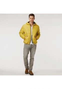GLOBETROTTER Steppjacke, Uni, Kapuze, Reißverschluss, Eingrifftaschen, Für Herren 25362-LEMON -Jacke Hose Verkäufe unnamed file 836