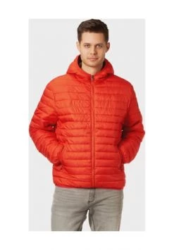 GLOBETROTTER Steppjacke, Uni, Kapuze, Reißverschluss, Eingrifftaschen, Für Herren 25364-DK.ORANGE