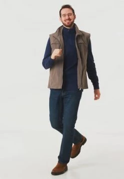 DUNMORE Weste, Uni, Für Herren Taupe -Jacke Hose Verkäufe unnamed file 876