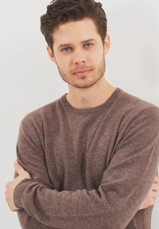 GALERIA Cashmere Pullover, Rundhals-Ausschnitt, Breite Rippabschlüsse, Für Herren 15 BRAUN 5 GALERIA Cashmere Pullover, Rundhals-Ausschnitt, Breite Rippabschlüsse, Für Herren 15 BRAUN – Bild 5