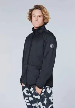 CHIEMSEE Sweatjacke, Stehkragen, Schnelltrocknend, Für Herren Schwarz -Jacke Hose Verkäufe unnamed file 903