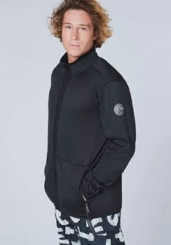 CHIEMSEE Sweatjacke, Stehkragen, Schnelltrocknend, Für Herren Schwarz -Jacke Hose Verkäufe unnamed file 905