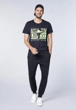 CHIEMSEE Herren Jogginghose - Sweat Pants, Baumwolle, Gummibund, Taschen, Logo, Lang Schwarz -Jacke Hose Verkäufe unnamed file 910