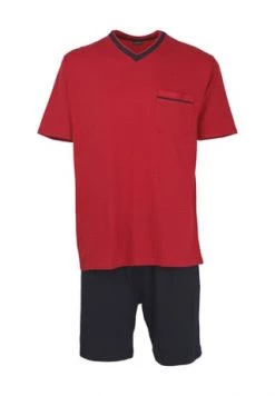 GÖTZBURG Schlafanzug, Grafik-Dessin, Knielang, Für Herren 2083 CHILI